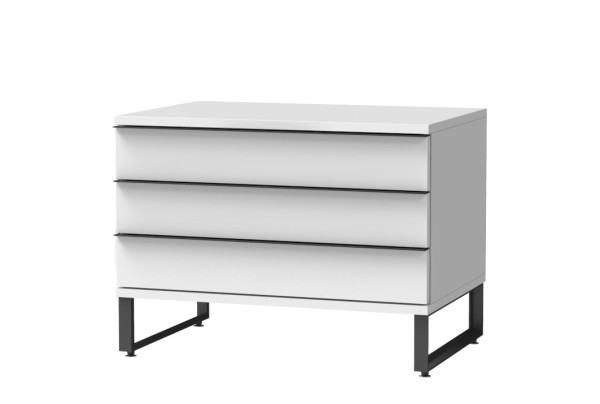 LL-drawer cabinet with 3 drawers