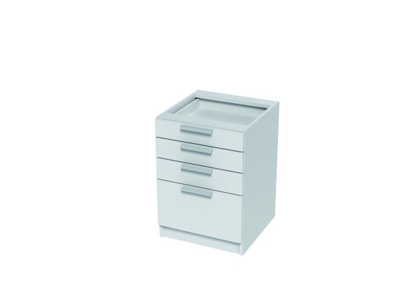 Corpus with 3 low drawers and 1 high drawer