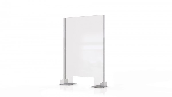 STOP CLT 6/9 partition wall with pass-through for counters.