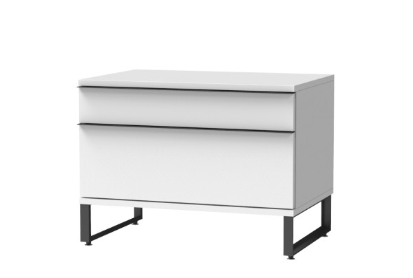 LL-drawer cabinet with 1 drawer and 1 high drawer