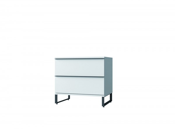 LL-drawer cabinet with 2 high drawers