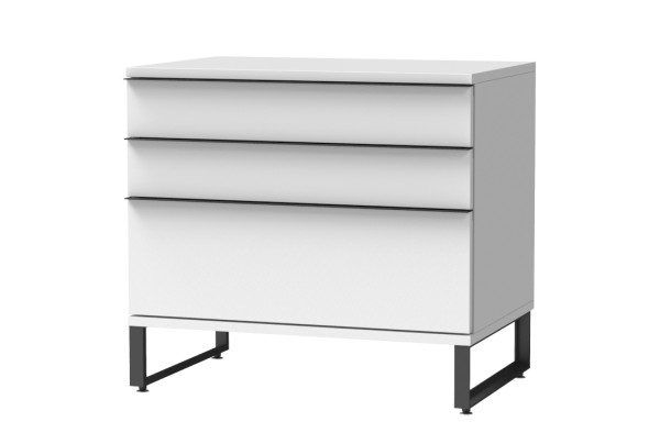 LL-drawer cabinet with 2 drawers and 1 high drawers
